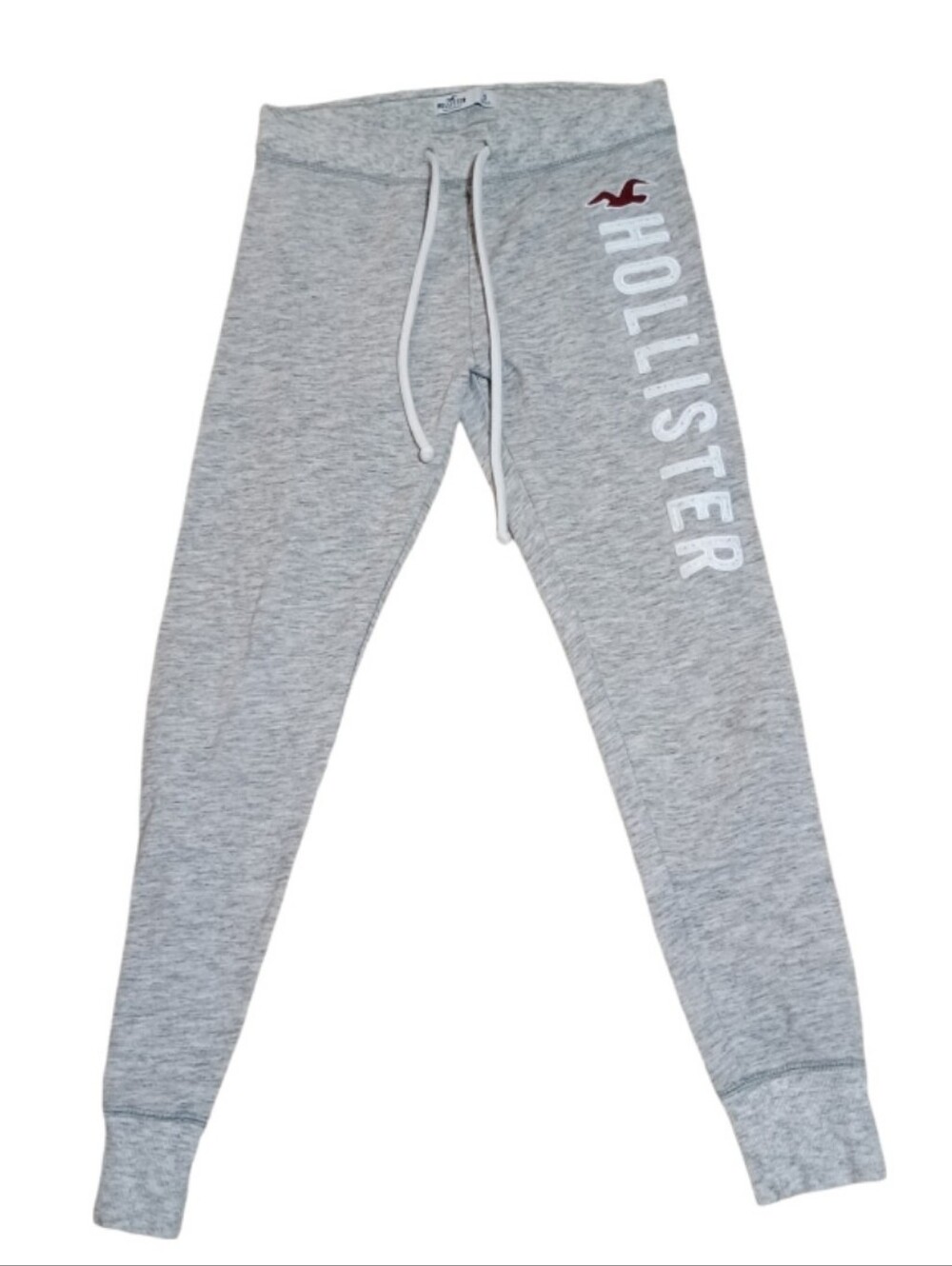 Hollister Gray Logo Jogger Sweatpants Women's Adult Size Small Drawstring Lounge